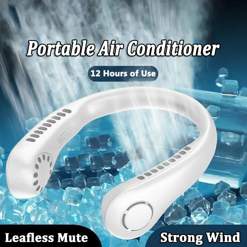 Neck Fan Portable Bladeless | Portable Rechargeable Fan Bladeless Neck Fan