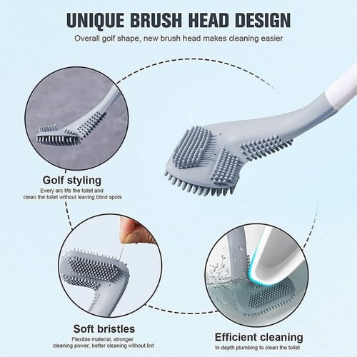 Silicone Soft Rubber Toilet Cleaner Brush (Buy 1 Get 1 Free)