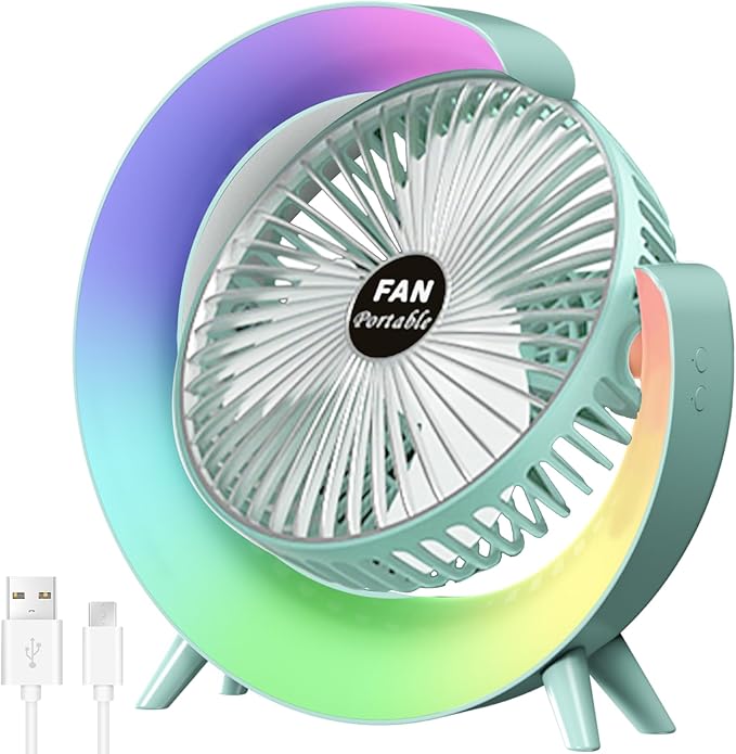 Coloful Rechargeable Desktop Fan