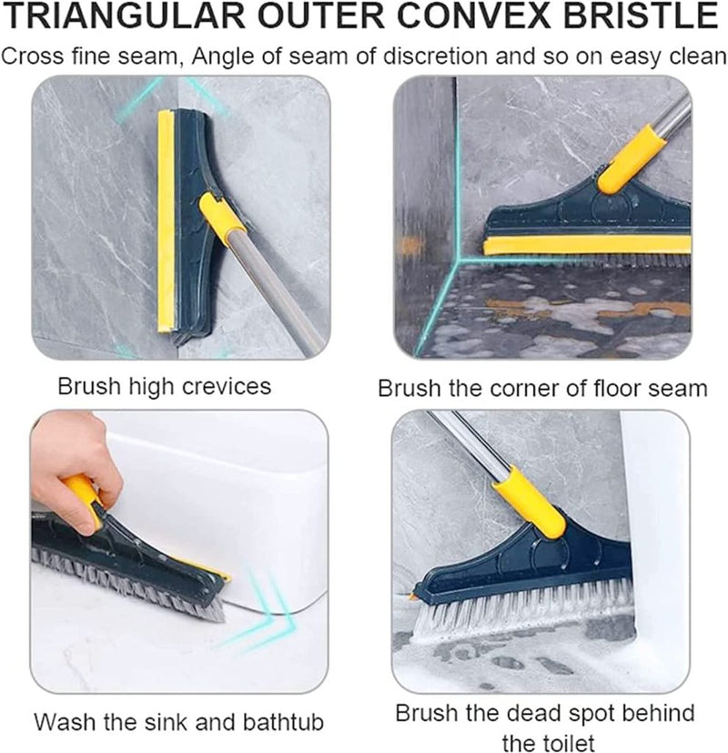 2 In 1 Floor Cleaning Brush Bathroom Tile Windows Floor Cleaning Brush With 120° Rotatable Head