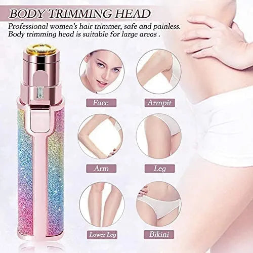 2 in 1 Rainbow Hair Remover Trimmer for Women (USB Charging)