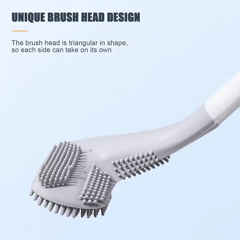 Silicone Soft Rubber Toilet Cleaner Brush (Buy 1 Get 1 Free)