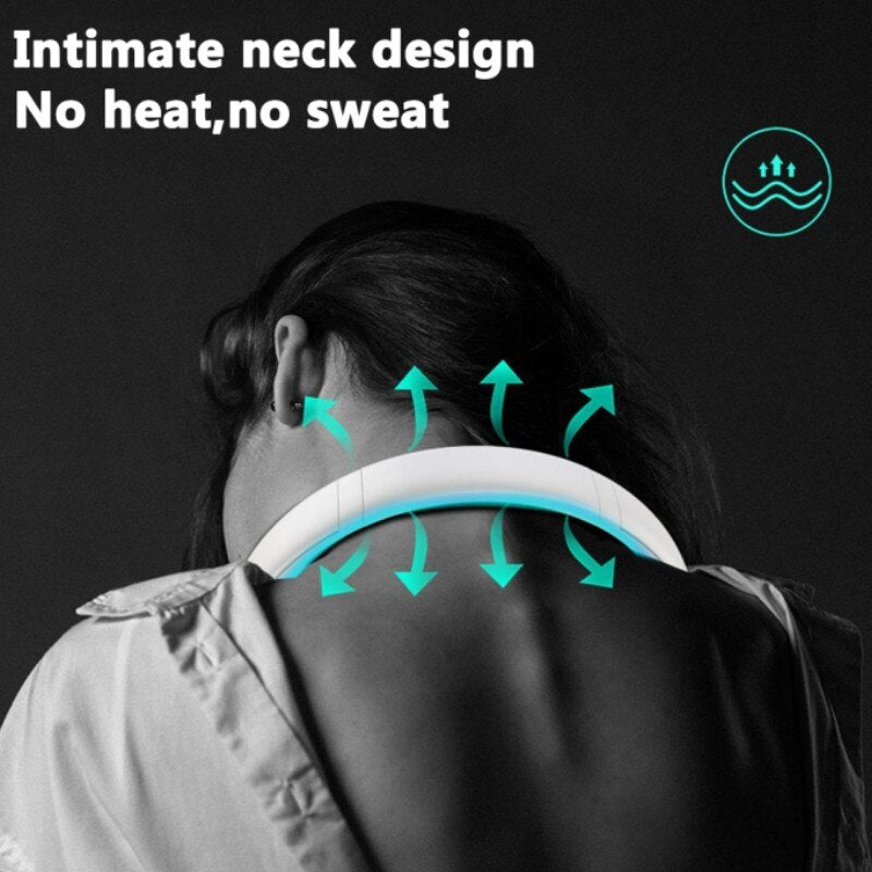 Neck Fan Portable Bladeless | Portable Rechargeable Fan Bladeless Neck Fan