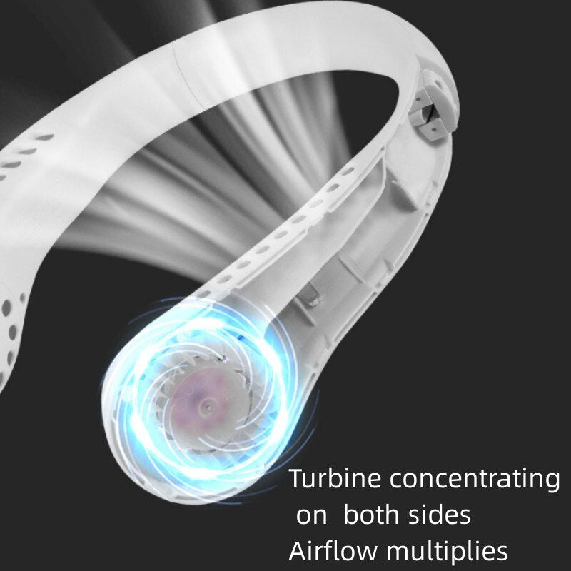 Neck Fan Portable Bladeless | Portable Rechargeable Fan Bladeless Neck Fan